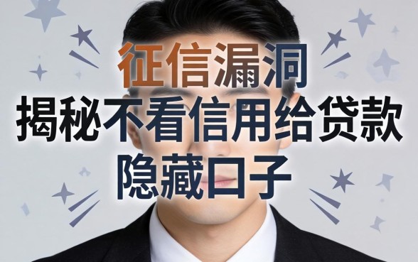 无视征信漏洞：揭秘不看信用给贷款的隐藏口子