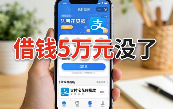 手机借钱5万元没了，深入剖析5个凭支付宝花呗贷款的软件