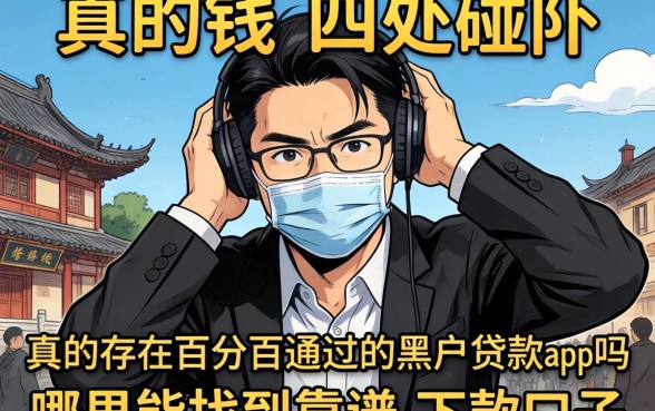 急需用钱却四处碰壁?真的存在百分百通过的黑户贷款app吗?哪里能找到靠谱的下款口子?