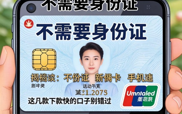 揭秘不需要身份证的手机卡，这几款下款快的口子别错过