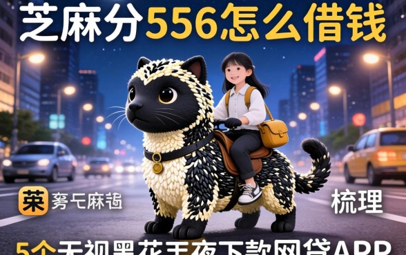 芝麻分556怎么借钱，梳理5个无视黑花半夜下款的网贷app
