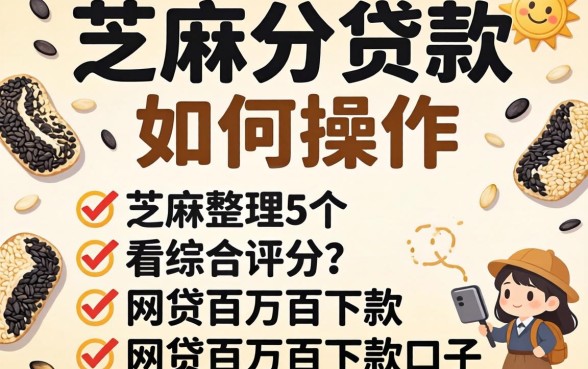 芝麻分贷款如何操作，整理5个不看综合评分的网贷百分百下款口子