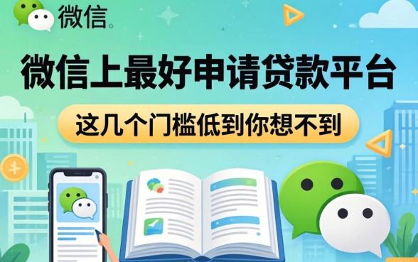 揭秘微信上最好申请的贷款平台,这几个门槛低到你想不到