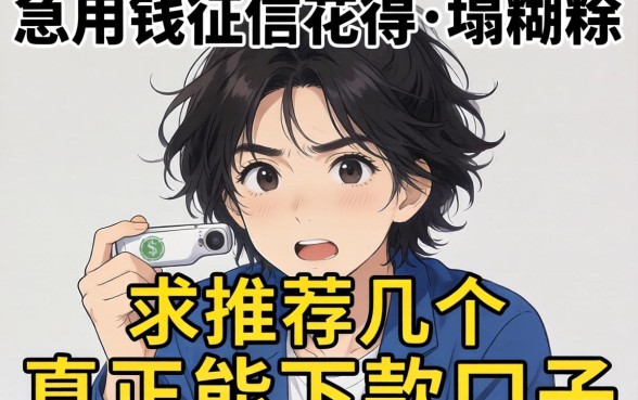 急用钱征信花得一塌糊涂，求推荐几个真正能下款的口子！