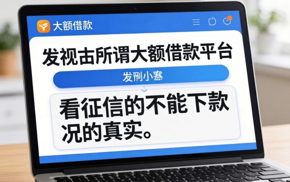 我试了市面上所谓的大额借款平台，发现不看征信就能下款的真实情况是这样的