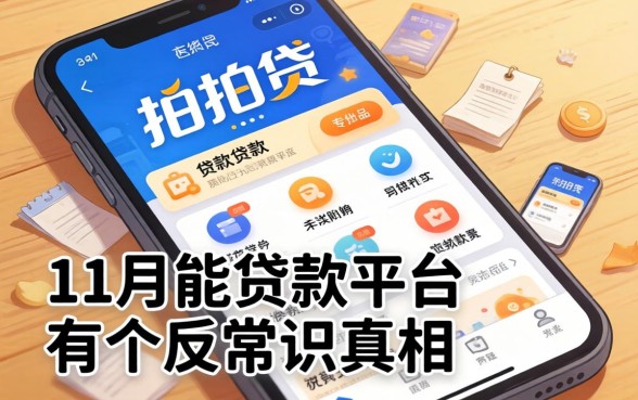 我翻烂了类似拍拍贷一样的贷款软件，发现11月能贷款的平台有个反常识真相