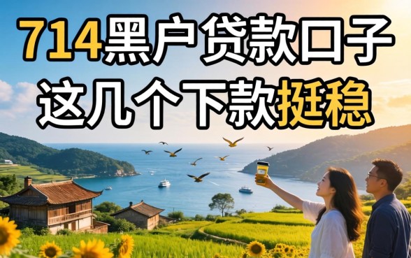 聊聊那些714黑户贷款口子，这几个下款挺稳