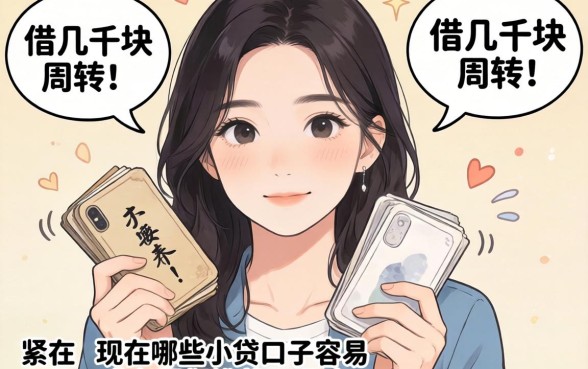 手头紧想借几千块周转，现在哪些小贷口子容易下款？求老哥们推荐不啰嗦的！