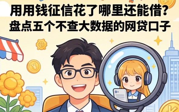 急用钱征信花了哪里还能借？盘点五个不查大数据的网贷口子