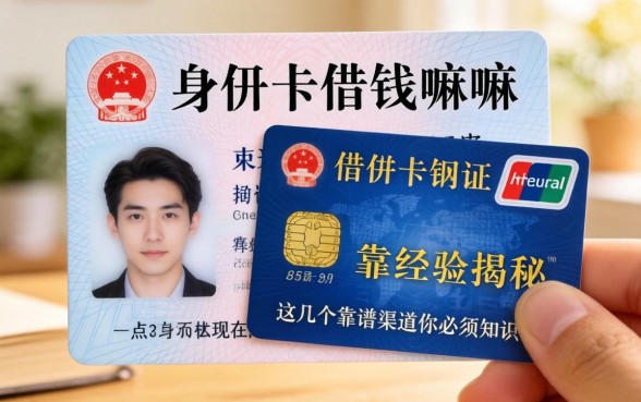 拿身份证银行卡可以借钱嘛现在？亲身经历揭秘，这几个靠谱渠道你必须知道