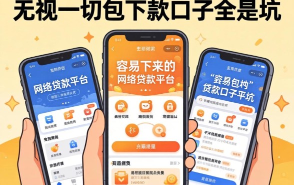我试了几个所谓容易下来的网络贷款平台,发现无视一切包下款口子全是坑