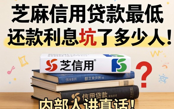 芝麻信用贷款最低还款利息坑了多少人？内部人讲真话