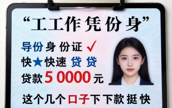 无工作凭身份证快速贷款5000元,这几个口子下款挺快
