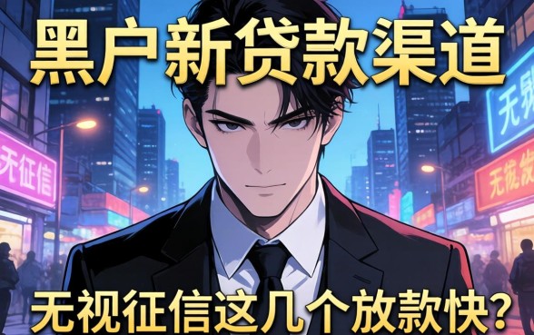 揭秘2026黑户新贷款渠道：无视征信这几个放款快