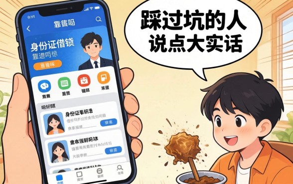 无身份证借钱软件靠谱吗？一个踩过坑的人说点大实话