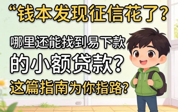 急需用钱却发现征信花了？哪里还能找到易下款的小额贷款？这篇指南为你指路