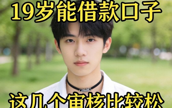 盘点19岁能借款的口子有哪些，这几个审核比较松