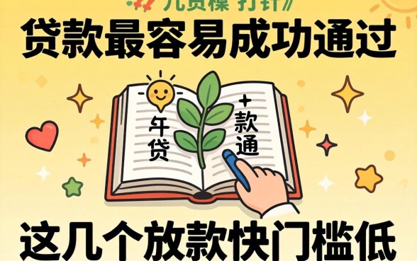 盘点哪些贷款最容易成功通过,这几个放款快门槛低