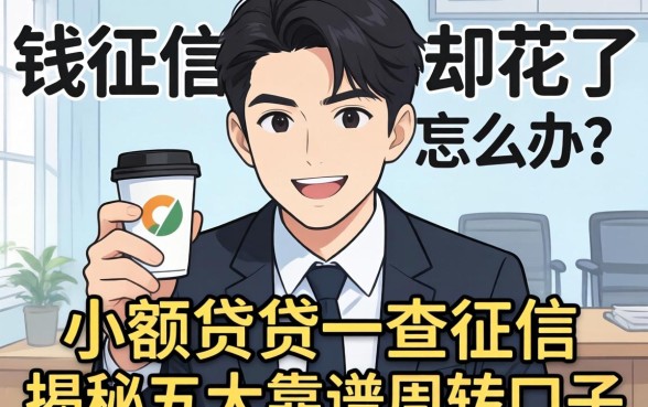 急需用钱征信却花了怎么办？小额借贷不查征信吗？揭秘五大靠谱周转口子
