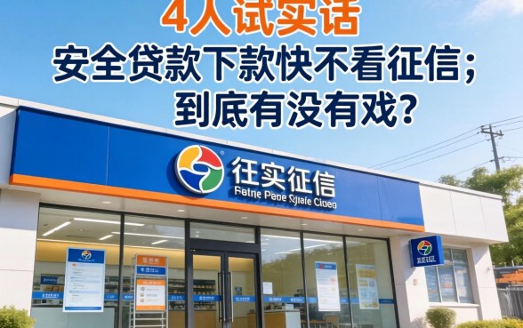 银行内部人说实话：安全贷款下款快不看征信，到底有没有戏？