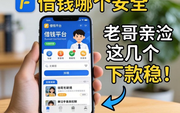 手机上借钱平台哪个安全?老哥亲测这几个下款稳!
