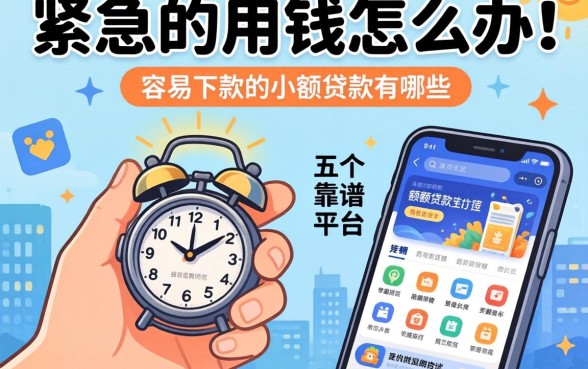 手头紧急需用钱怎么办？容易下款的小额贷款软件有哪些好？这五个靠谱平台值得一试