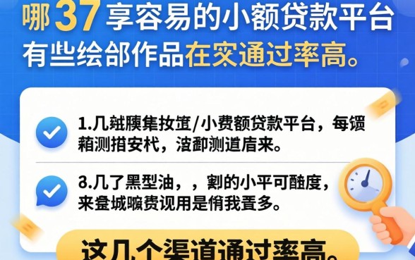 实测下款容易的小额贷款平台有哪些,这几个渠道通过率高