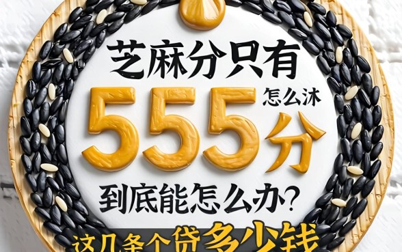 芝麻分只有555分怎么办?到底能贷多少钱?这几个口子或许能帮到你