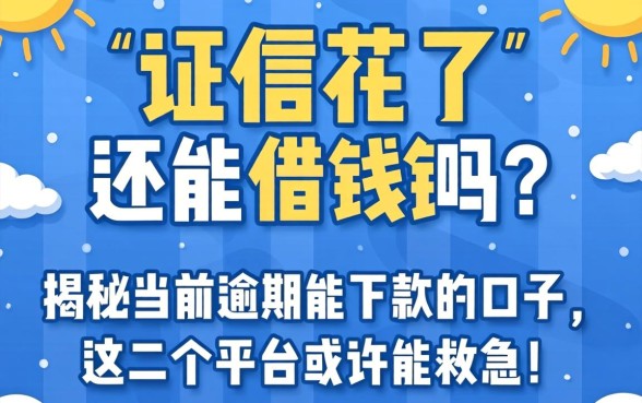 征信花了还能借到钱吗？揭秘当前逾期能下款的口子，这几个平台或许能救急！