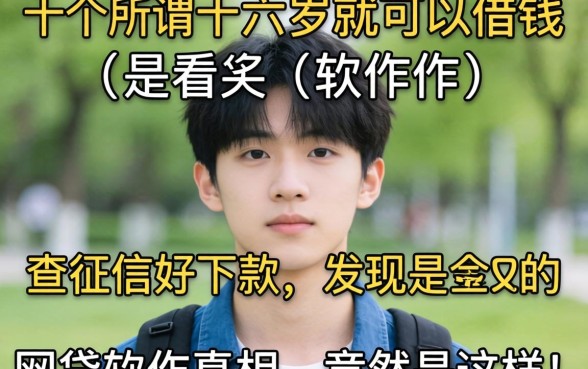 我试了十几个所谓的十六岁就可以借钱的软件，发现不查征信好下款的网贷软件真相竟然是这样