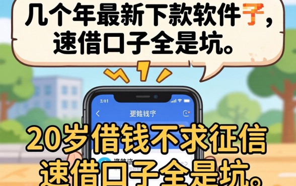 我试了几个2026年最新下款软件，发现20岁借钱不求征信速借口子全是坑