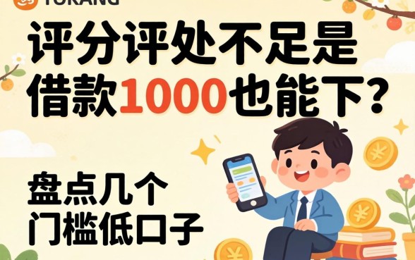 综合评分不足借款1000也能下？盘点几个门槛低的口子
