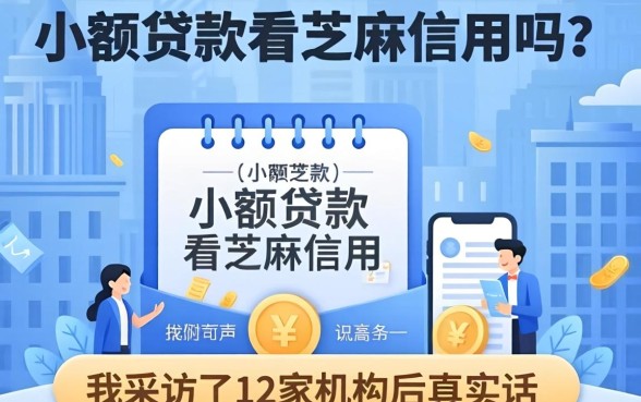 小额贷款看芝麻信用吗？我采访了12家机构后说实话