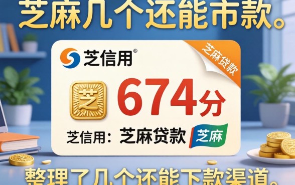 芝麻信用674分芝麻贷款:整理了几个还能下款的渠道