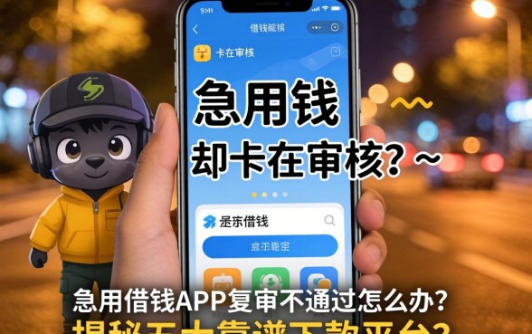 深夜急用钱却卡在审核？手机借钱APP复审不通过怎么办？揭秘五大靠谱下款平台