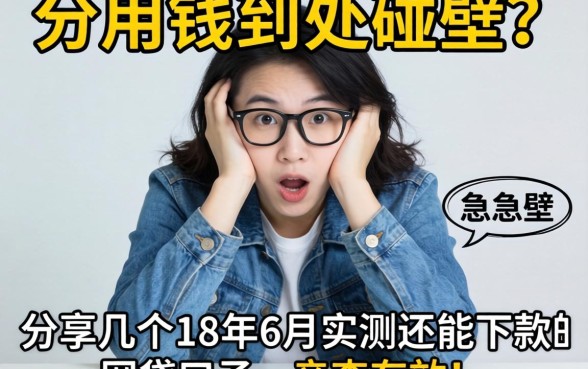 急用钱到处碰壁?分享几个18年6月实测还能下款的网贷口子,亲测有效!