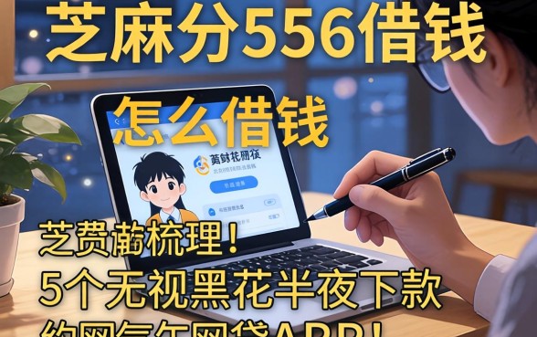 芝麻分556怎么借钱，梳理5个无视黑花半夜下款的网贷app