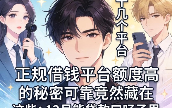 我试了十几个平台，发现正规借钱平台额度高可靠的秘密，竟然藏在这些12月能贷款的口子里