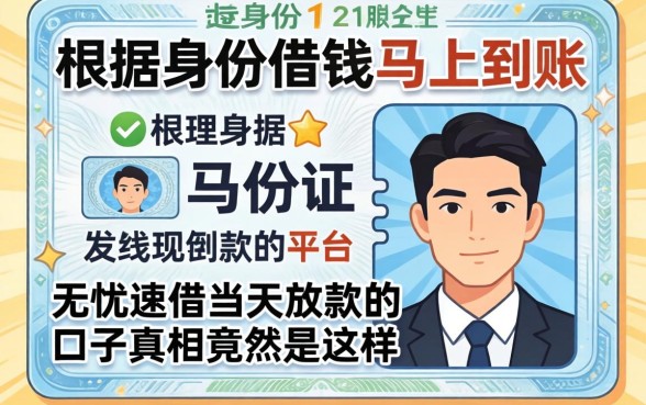 我试了十几个所谓根据身份证借钱马上到账的平台，发现无忧速借当天放款的口子真相竟然是这样