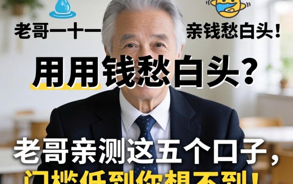 急用钱愁白头?老哥亲测这五个口子,门槛低到你想不到!