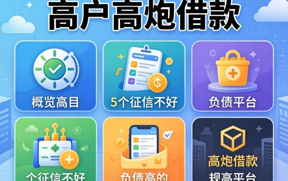 黑户高炮借款，概览5个征信不好负债高的平台