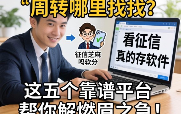 急需周转哪里找?不看征信芝麻分的软件真的存在吗?这五个靠谱平台帮你解燃眉之急!