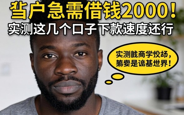 黑户急需借钱2000，实测这几个口子下款速度还行