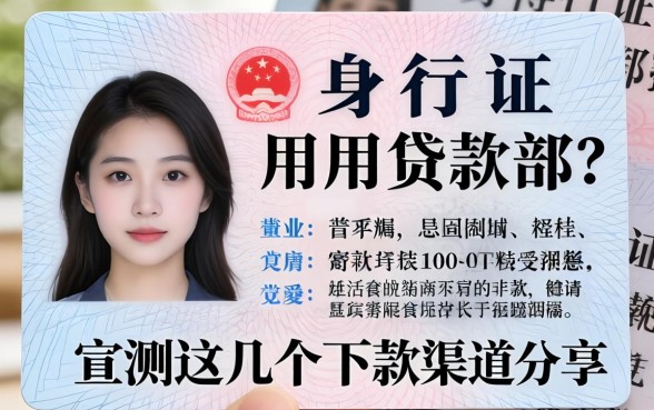 身份证能用来贷款部?实测这几个下款渠道分享