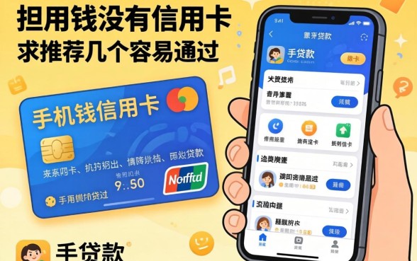 急用钱没有信用卡,求推荐几个容易通过的手机贷款APP?