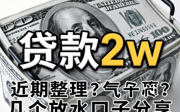 无视黑白贷款2w:近期整理的几个放水口子分享
