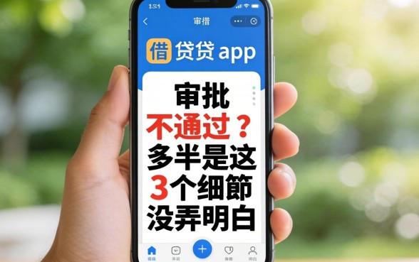 手机借贷app审批不通过?多半是这3个细节没弄明白