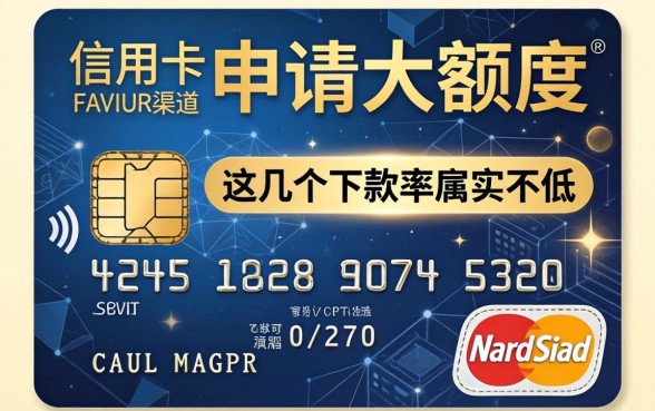 揭秘信用卡可以申请大额度的渠道,这几个下款率属实不低