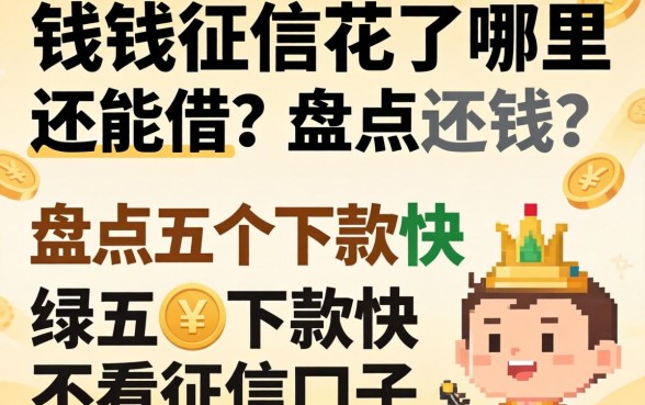 急需用钱征信花了哪里还能借?盘点五个下款快不看征信的口子