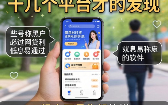 我试了十几个平台才发现，那些号称黑户必过的网贷利息低易通过的软件，根本不是你想的那样